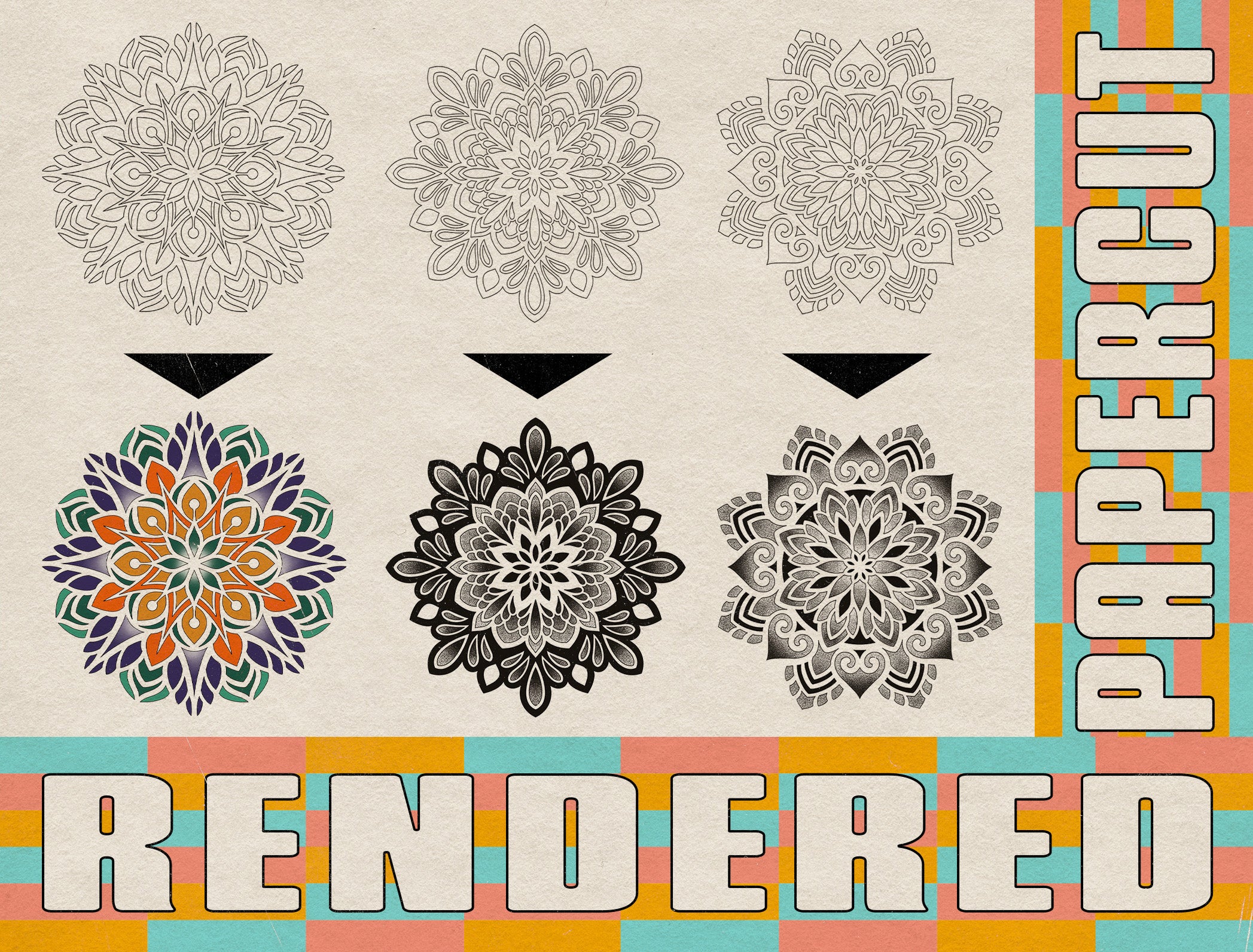 Flash Stamps - Eastern Mandalas - Tattoo Smart