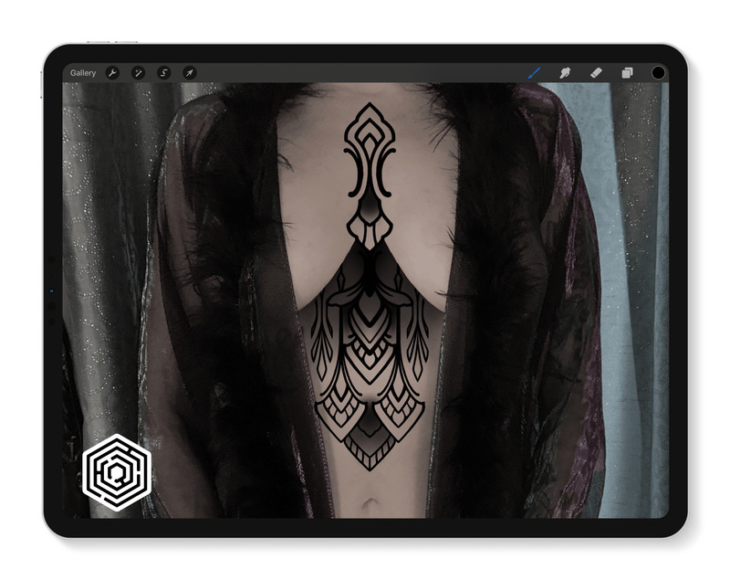 Flash Stamps - Nouveau Adornments - Tattoo Smart