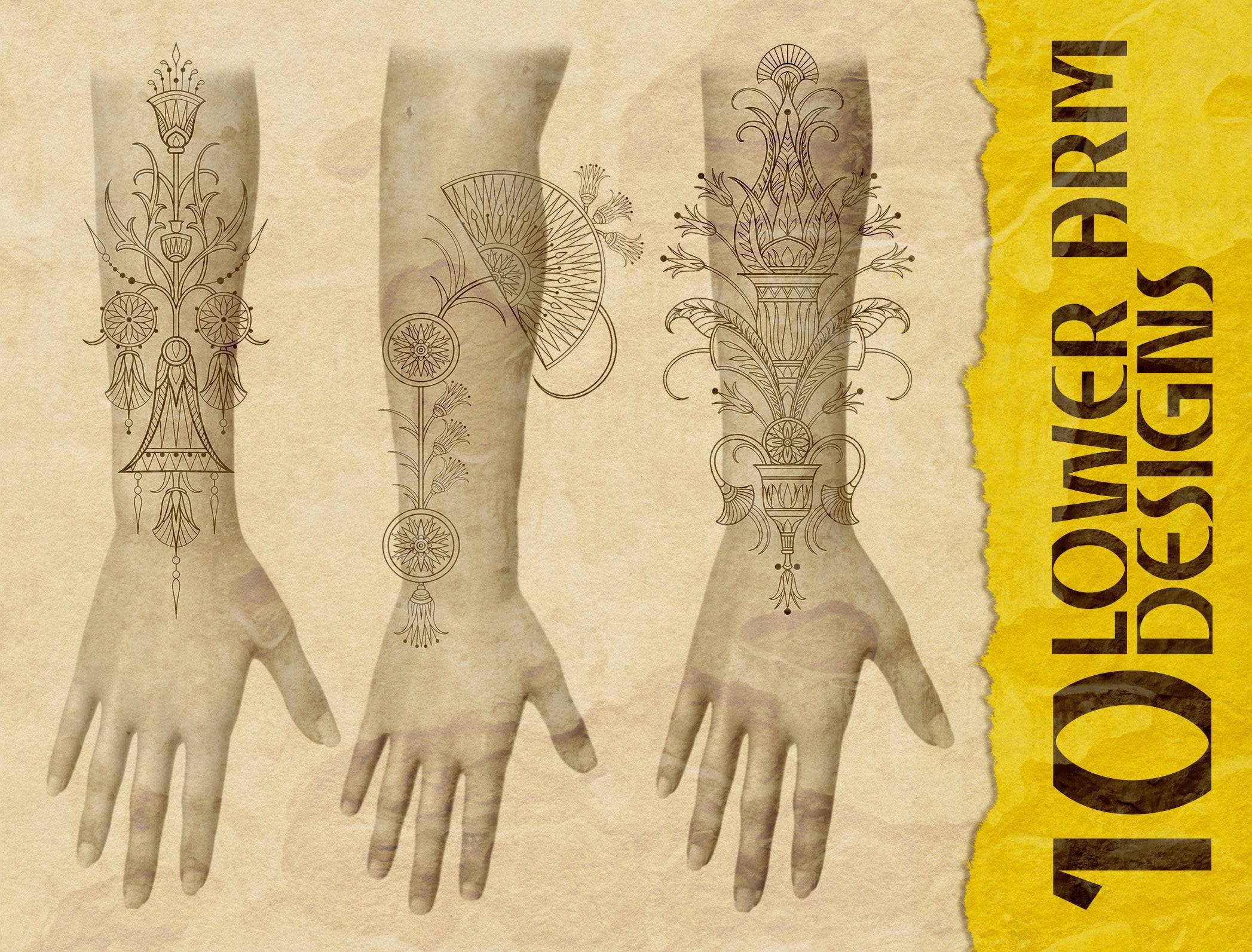 Fine Line Flower Tattoo | Egyptian Flowers | Tattoo Smart