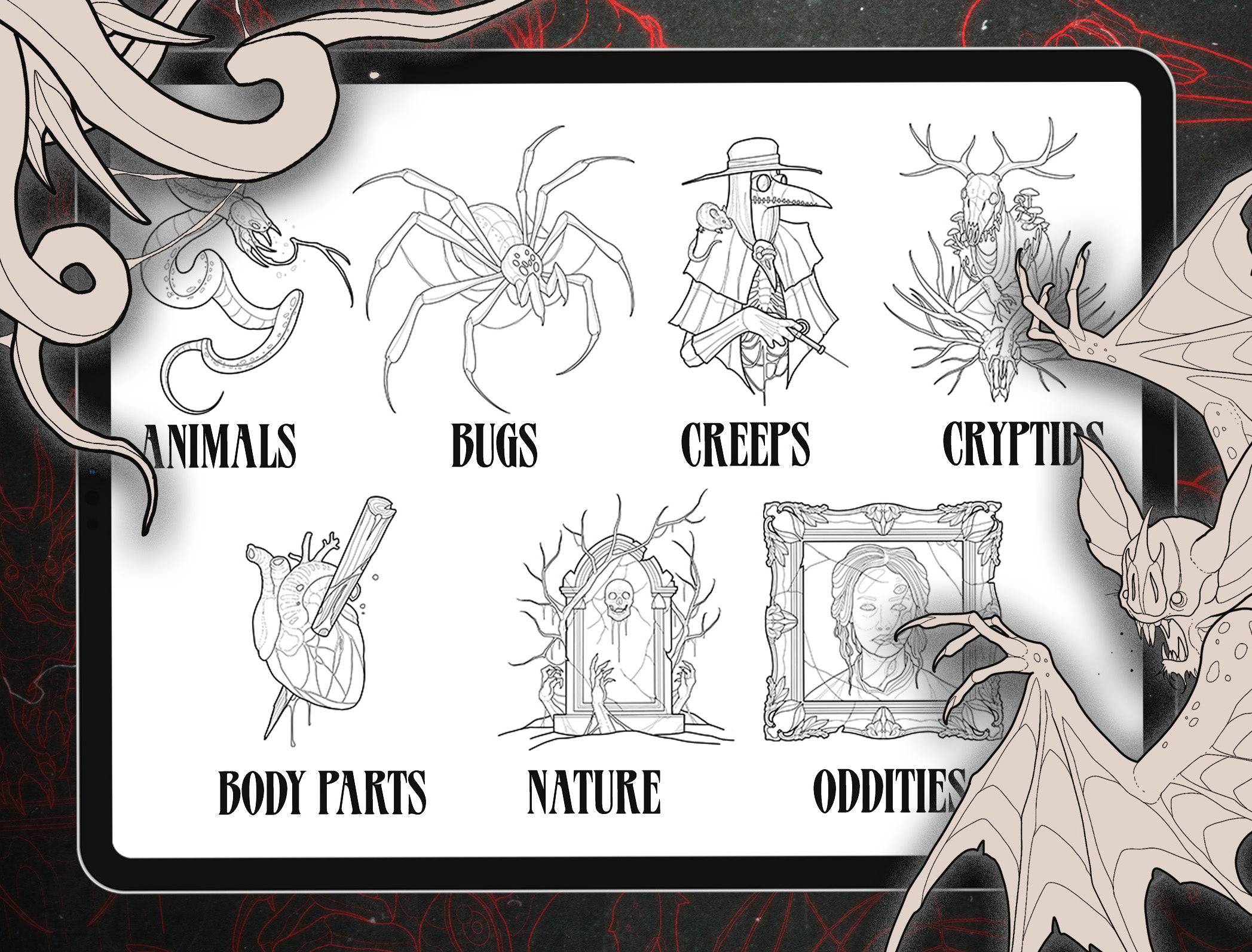 Flash Stamps - Nightmare Fuel - Tattoo Smart