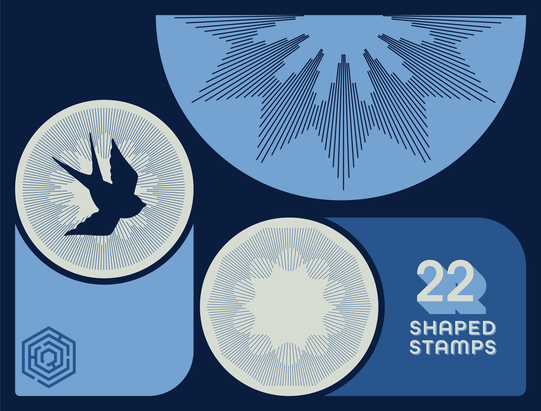 Flash Stamps - Radials - Tattoo Smart