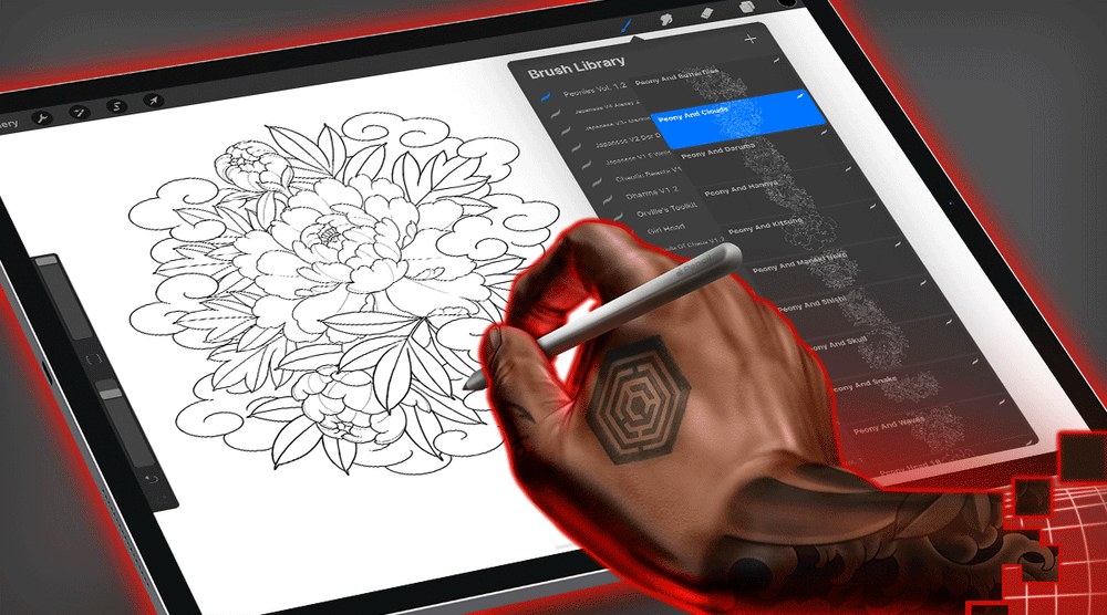 Flash Stamps - Peonies Vol. 1.2 - Tattoo Smart