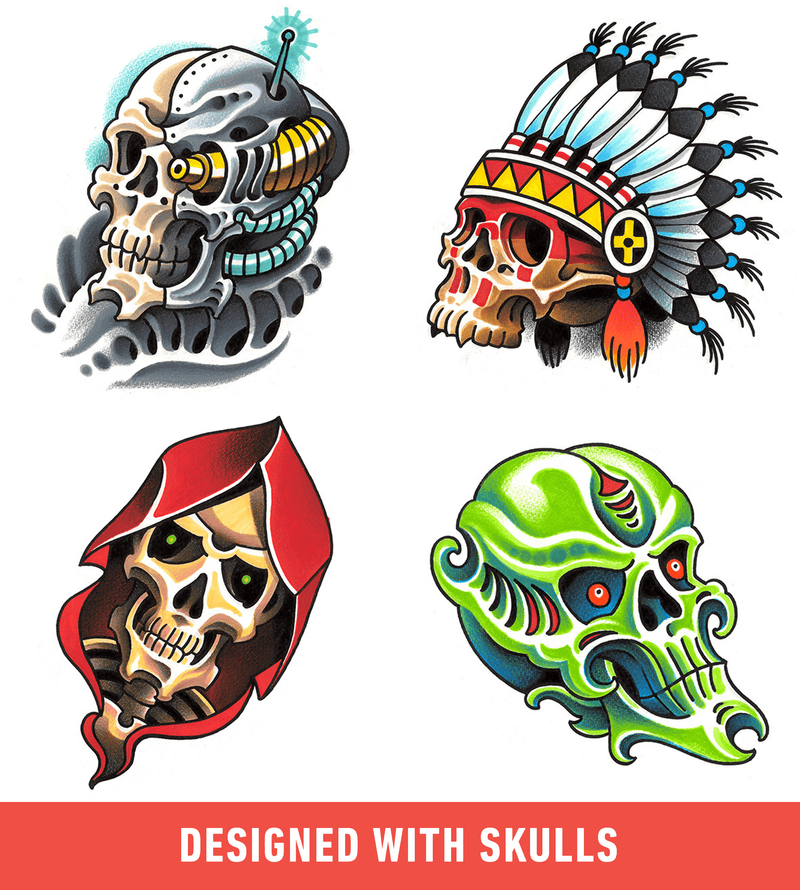 Flash Stamps - Skulls - Tattoo Smart