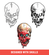 Flash Stamps - Skulls - Tattoo Smart