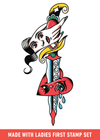 Flash Stamps - Ladies First - Tattoo Smart