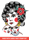 Flash Stamps - Ladies First - Tattoo Smart